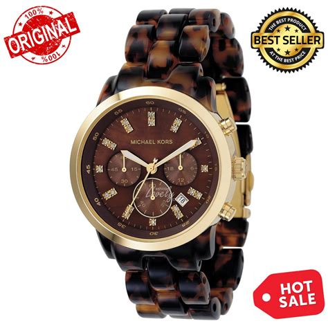 michael kors 5216|Michael Kors Tortoise Acrylic Brown Dial Ladies .